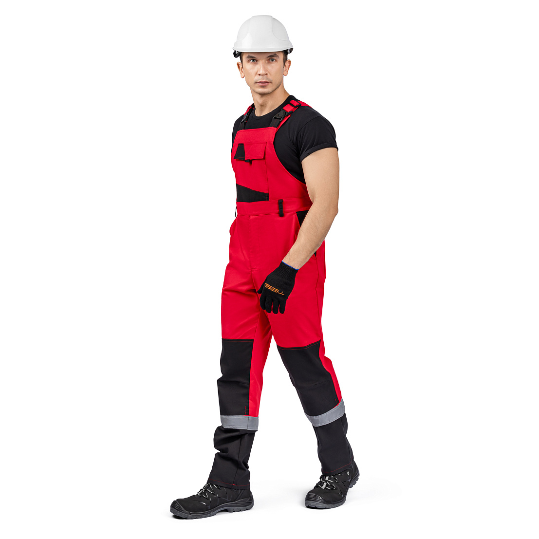 Костюм ВЯТКА (куртка/пк) красный/черный, тк.смесовая, муж.