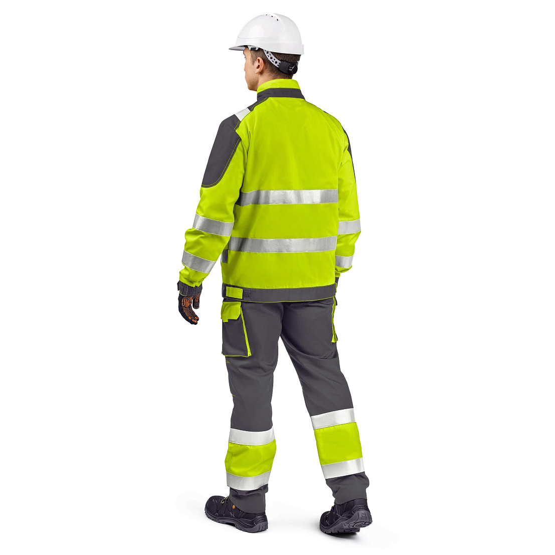 Костюм сигнальный МастВижн 2 (куртка/пк) флуоресцентный желтый/черный, тк. смесовая, муж.