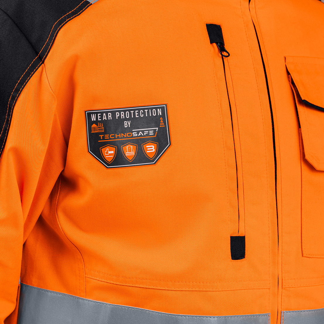 Костюм сигнальный МастВижн 2 (куртка/пк) флуоресцентный оранжевый/черный, тк.смесовая, муж.