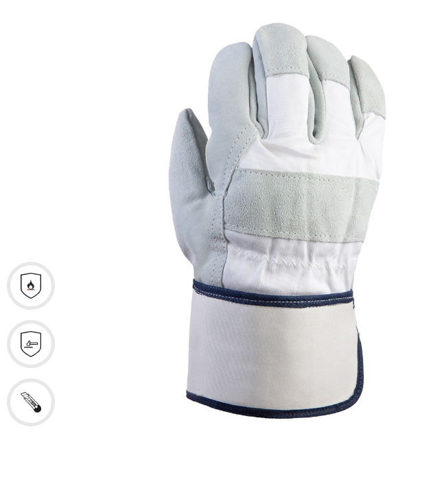 Комбинированные перчатки из кожи и хлопка JETA SAFETY JSL601 Sigmar Frost