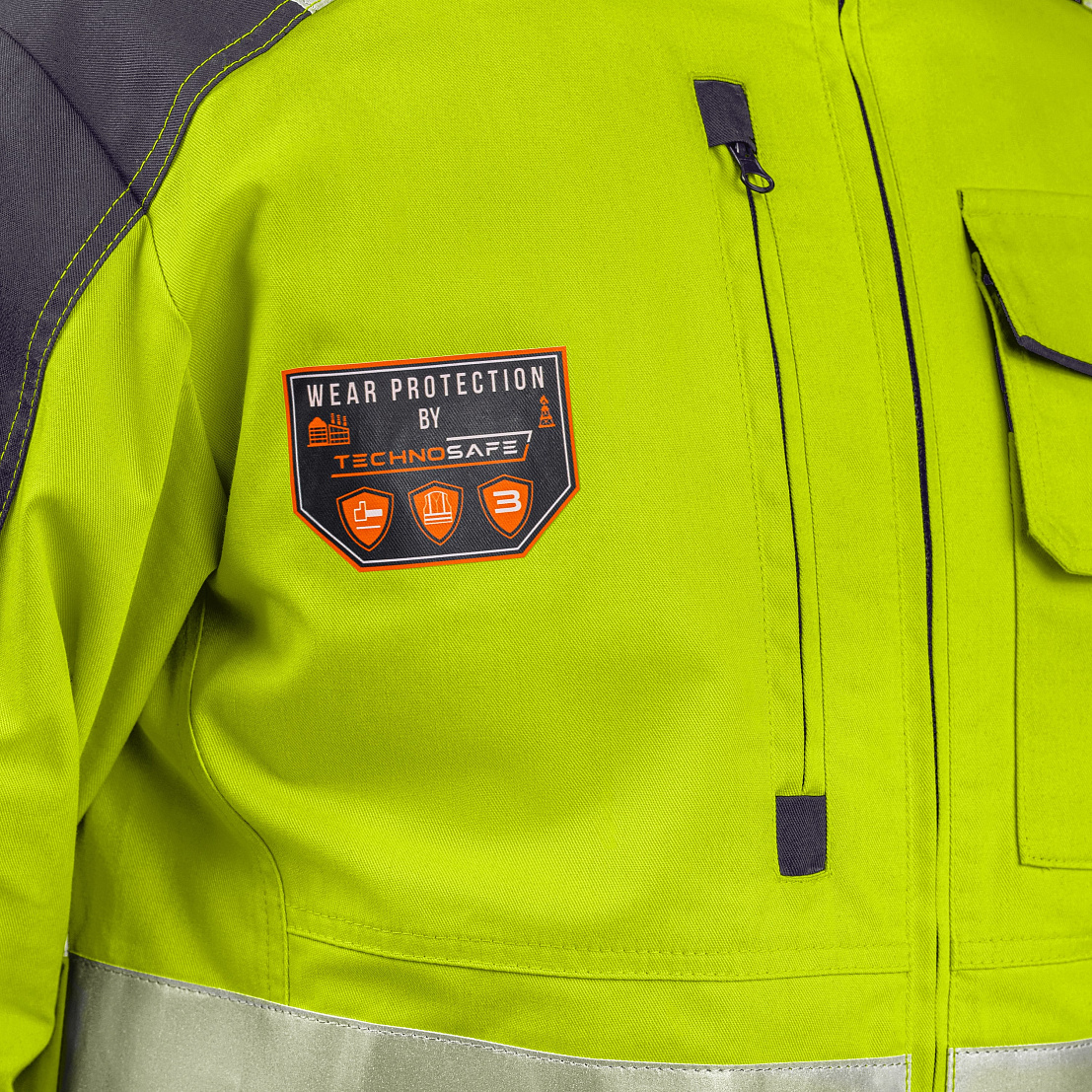 Костюм сигнальный МастВижн 2 (куртка/пк) флуоресцентный желтый/черный, тк. смесовая, муж.