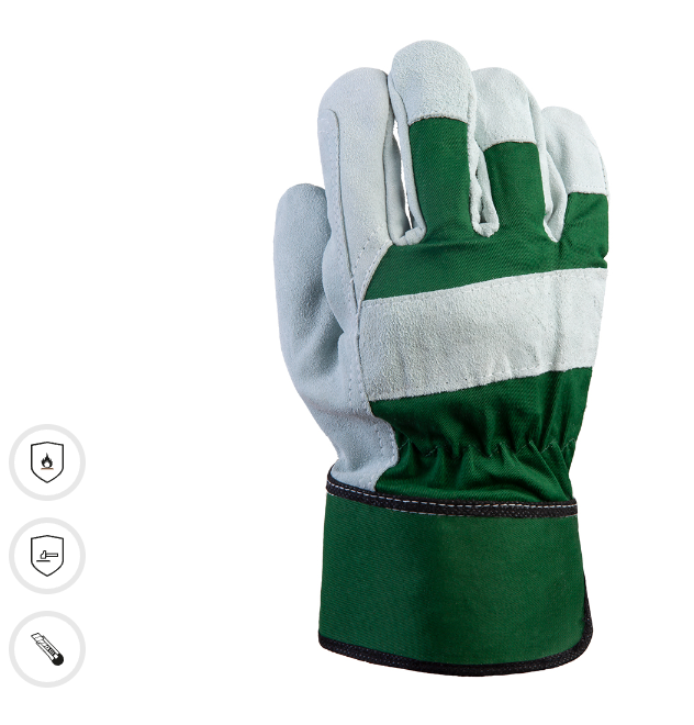 Комбинированные перчатки из кожи и хлопка JETA SAFETY JSL401 Sigmar Max