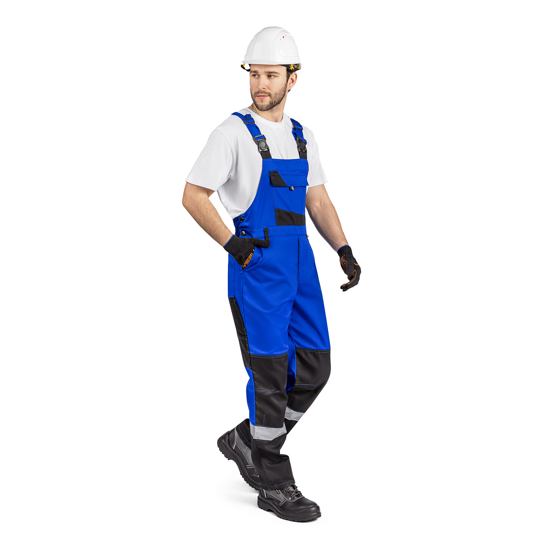 Костюм ВЯТКА (куртка/пк) василек/черный, тк.смесовая. муж.