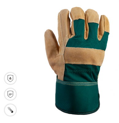 Комбинированные перчатки из кожи и хлопка JETA SAFETY JSL501 Sigmar Comfort 