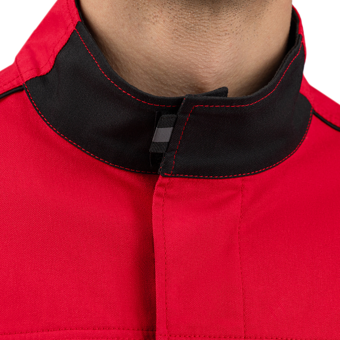 Костюм ВЯТКА (куртка/пк) красный/черный, тк.смесовая, муж.