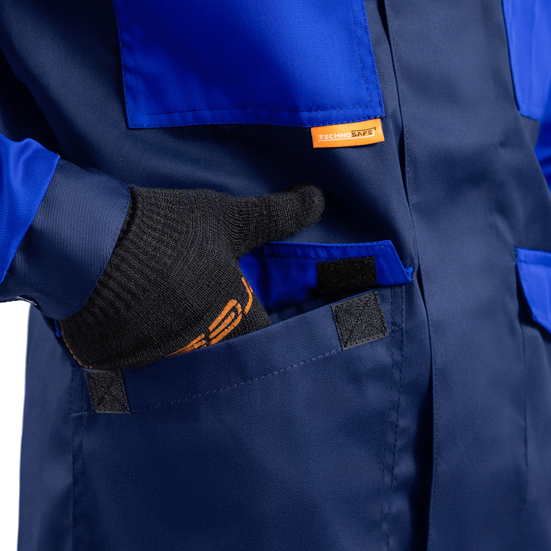 Костюм УРАЛ (куртка/брюки) т.синий/василек, тк.смесовая, муж.