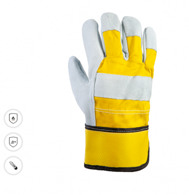 Комбинированные перчатки из кожи и хлопка JETA SAFETY JSL101 Sigmar Light 