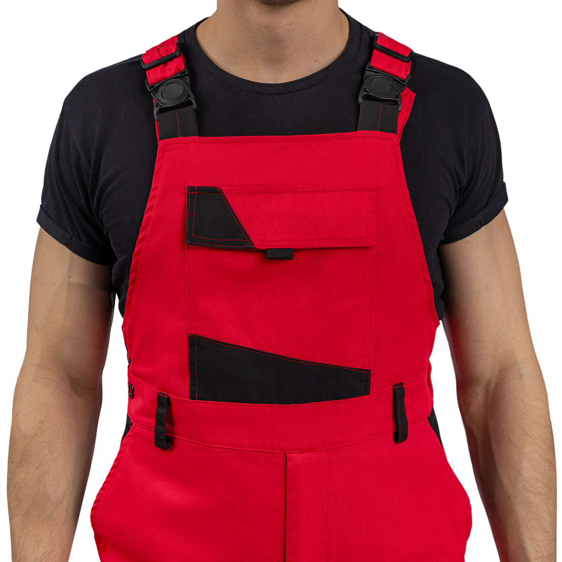 Костюм ВЯТКА (куртка/пк) красный/черный, тк.смесовая, муж.