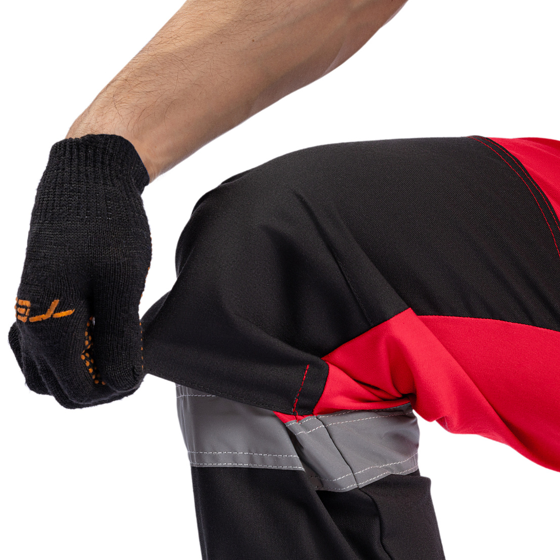 Костюм ВЯТКА (куртка/пк) красный/черный, тк.смесовая, муж.