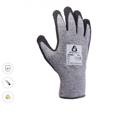 Антипорезные перчатки с нитриловым покрытием (5 класс) JETA SAFETY JCN061 