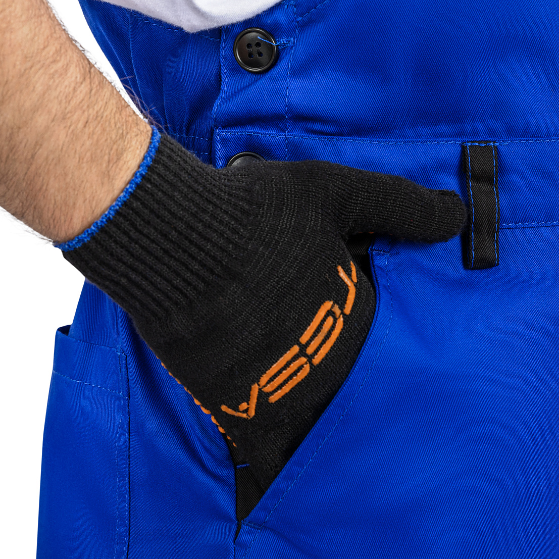 Костюм ВЯТКА (куртка/пк) василек/черный, тк.смесовая. муж.