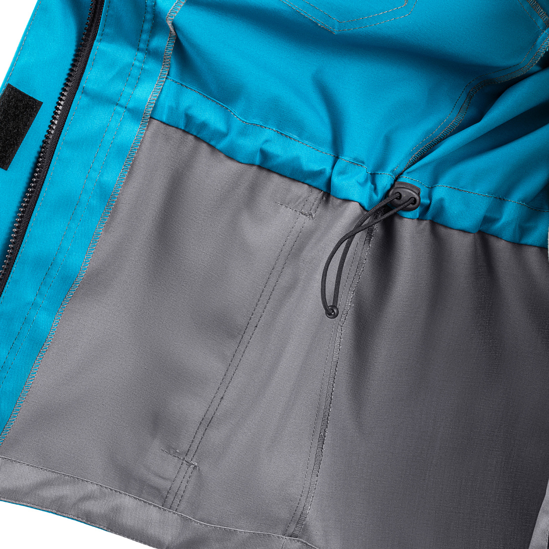 Костюм ЛЕНА (куртка/брюки) бирюза/серый, тк.смесовая, жен.